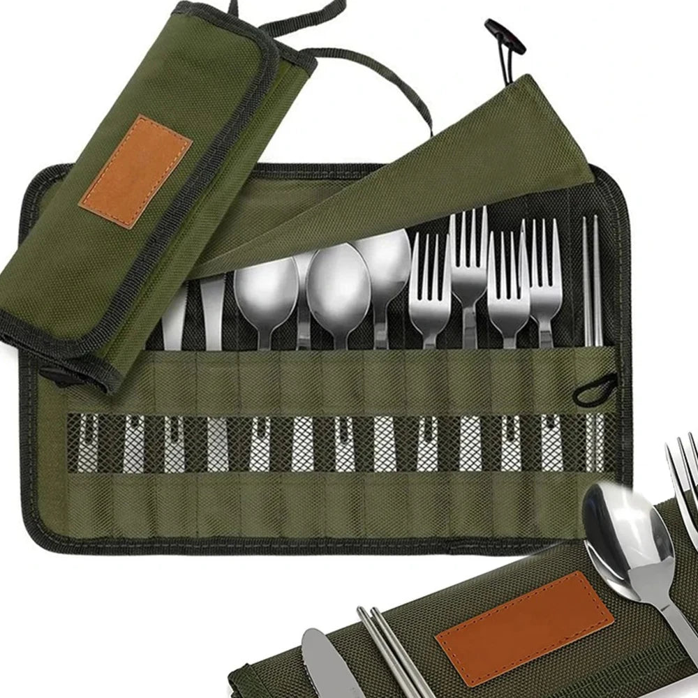 Roll-Up Kitchen Utensil Pouch