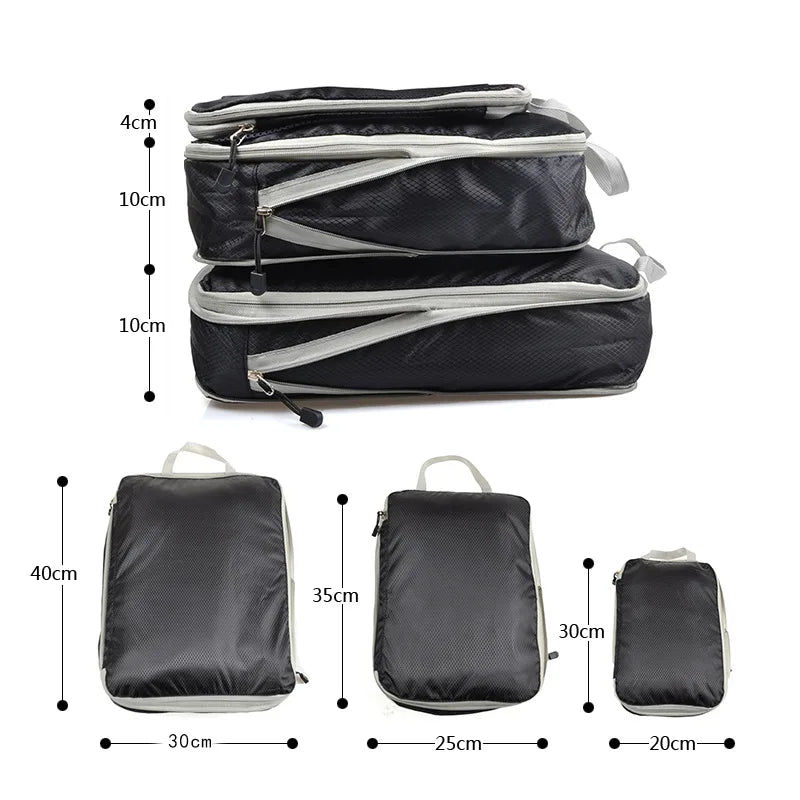 Foldable Compression Packing Cubes Set